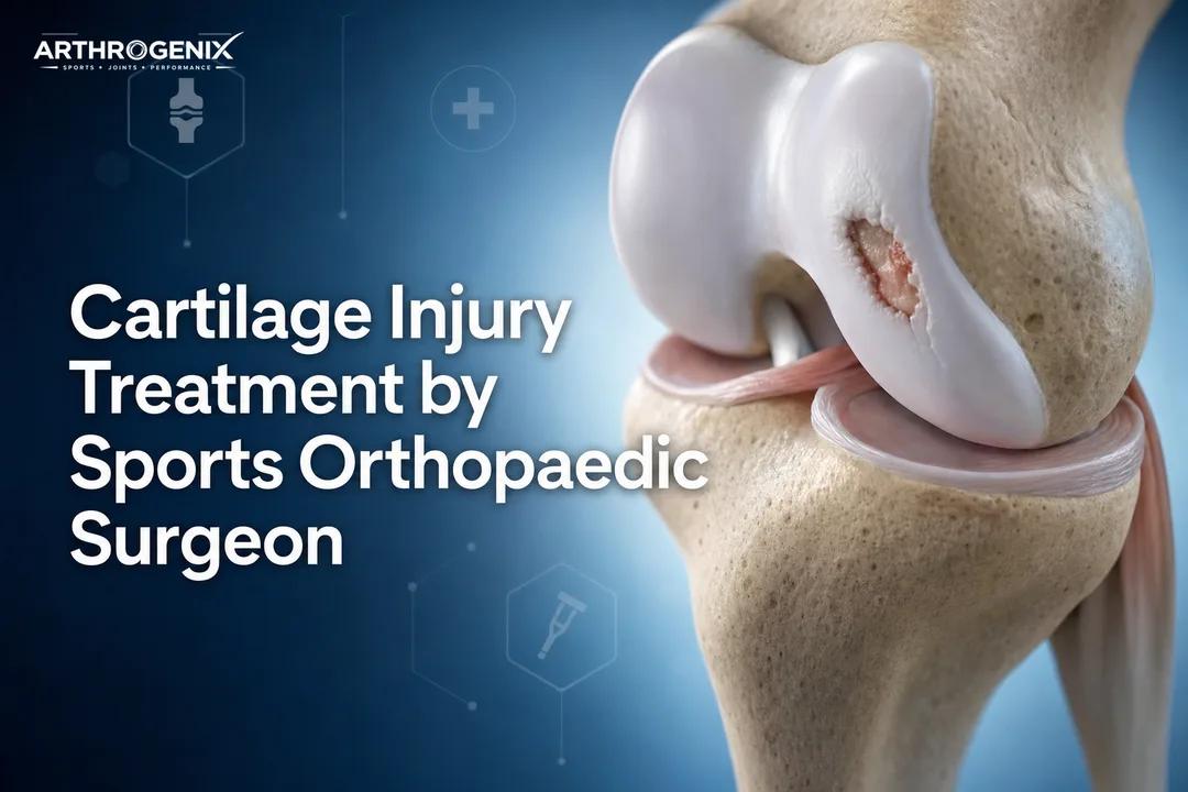 Premium cover showing knee cartilage concepts guided by a sports orthopaedic surgeon